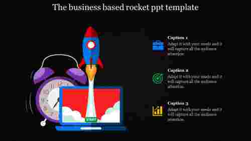 rocket ppt template-The business based rocket ppt template